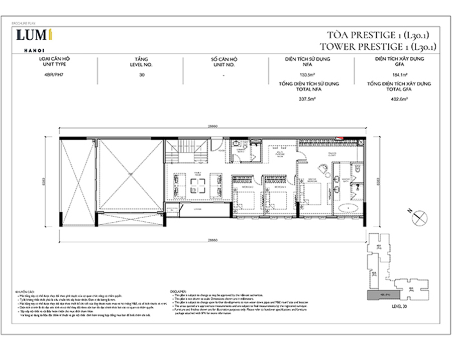 Layout Penthouse Lumi Elite