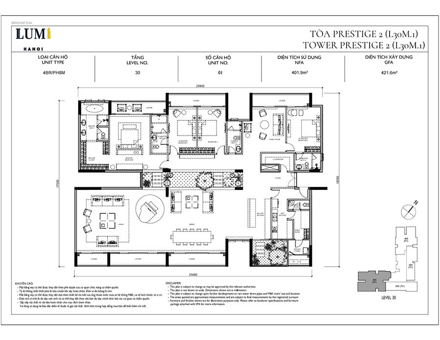 Layout Penthouse Lumi Prestige