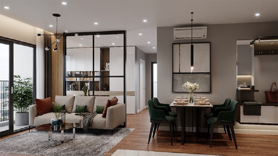 Phối cảnh căn 3 bedroom Medium 84m2 Lumi Hà Nội