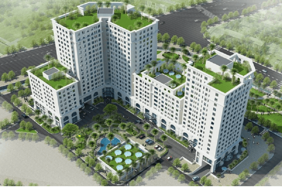 Eco City Việt Hưng trong khu đô thị Việt Hưng có mật độ cây xanh lớn