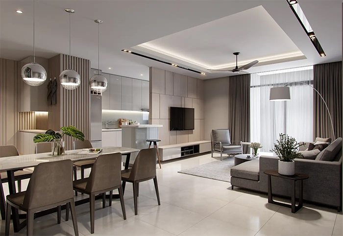 Căn hộ 114.9m2 Lumi thiết kế 3 ngủ