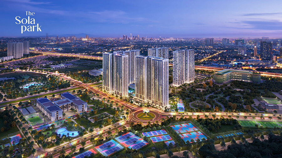 The Sola Park nằm trong Vinhomes Smart City, hưởng trọn hệ sinh thái tiện ích đô thị lớn