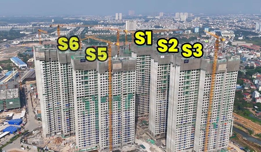 Hình ảnh tiến độ thi công 5 tòa Lumi Signature